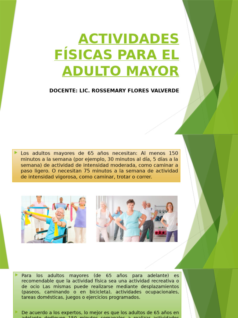 Actividades Físicas para Adultos Mayores | PDF | Adultos | Vejez