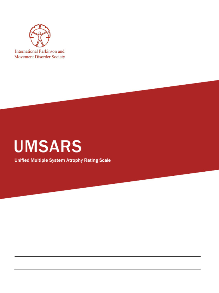 UMSARS: Unified MSA Rating Scale Overview | PDF | Clinical Medicine ...