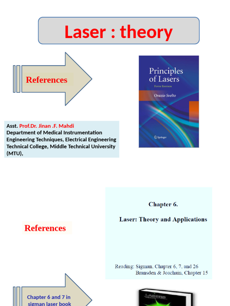 Laser Theory Fundamentals Explained | PDF | Laser | Emission Spectrum