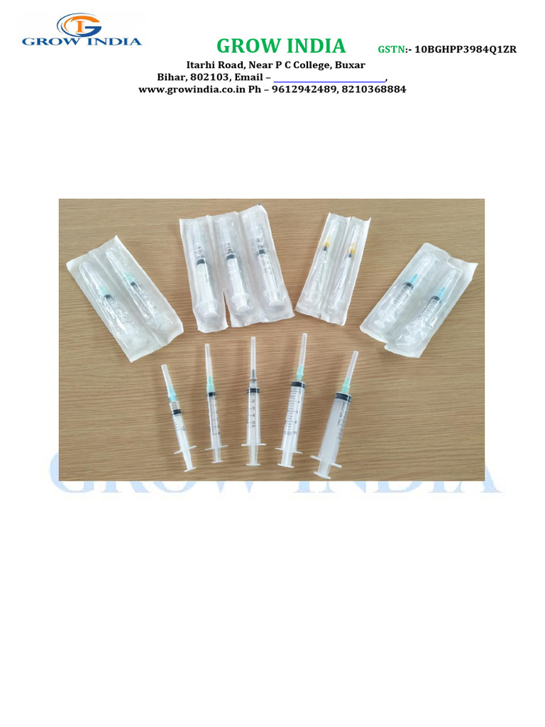 Disposable Syringe Machine Overview | PDF