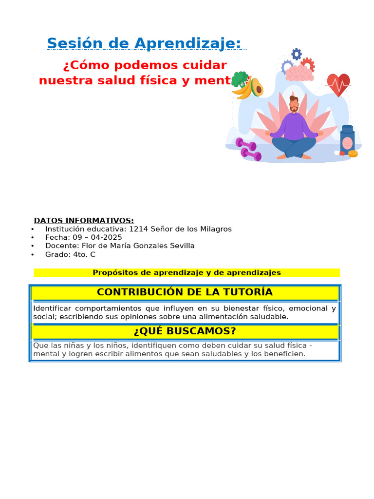 Cuidando la Salud Física y Mental Infantil | PDF | Mente | Las emociones