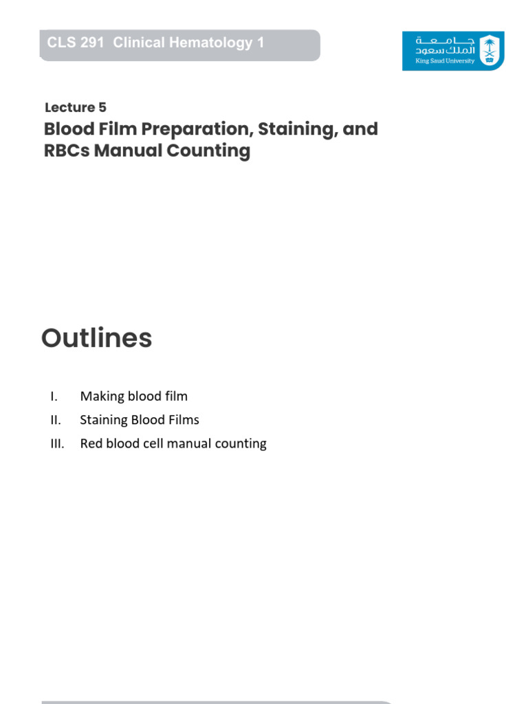 5 - Blood Film Preparation, Staining, and RBCs Manual Counting-2 | PDF ...