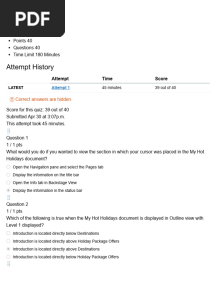 Online Exam- Microsoft Word 2019 Level 2