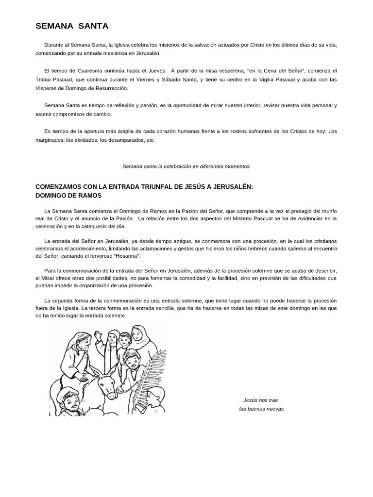 Semana Santa: Celebraciones y Significado | PDF | Pascua de ...