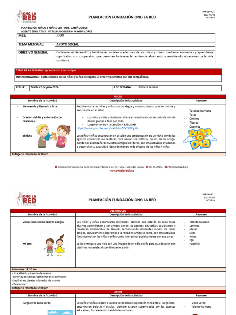 Planeacion Julio | PDF | Aprendizaje