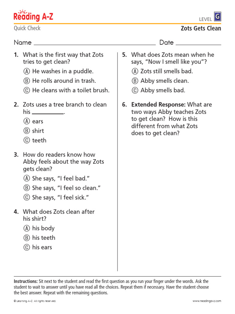 Raz Cqlg54 Zotsgetsclean | PDF | Learning