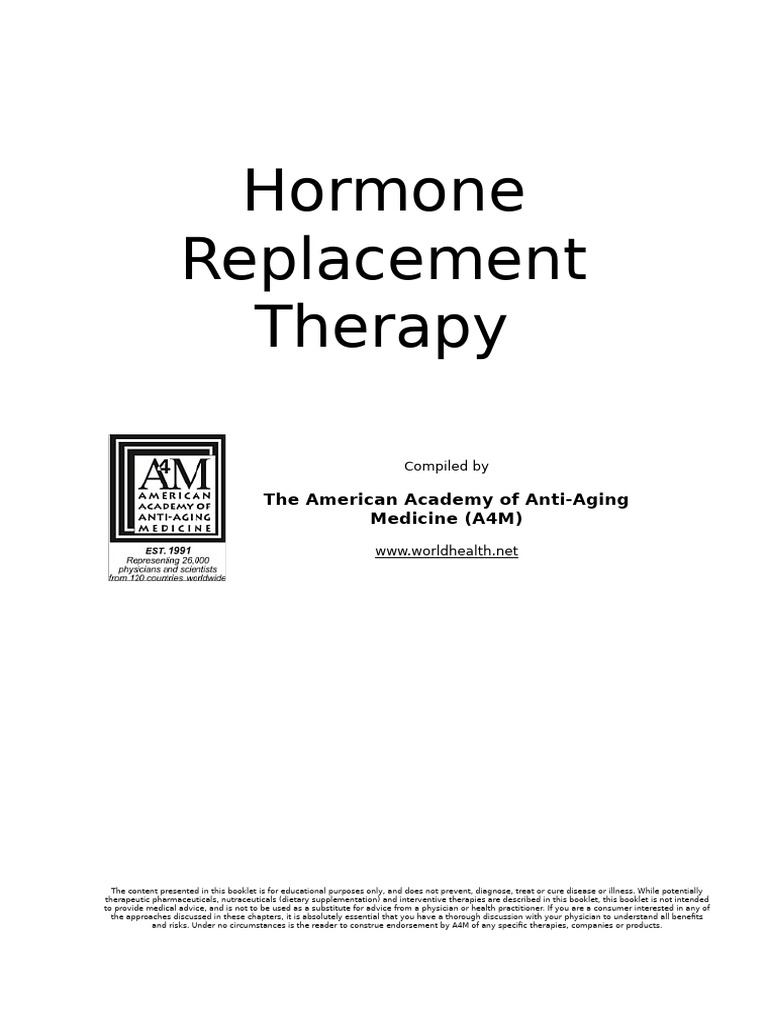 Estrogen Deficiency and HRT Insights | PDF | Hormone Replacement ...