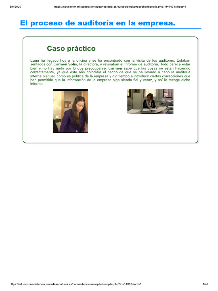 5. El proceso de auditoría en la empresa | PDF | Auditoría | Auditoría ...