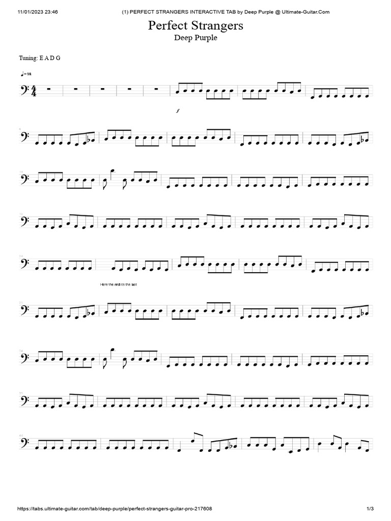 Perfect Strangers Interactive Tab | PDF