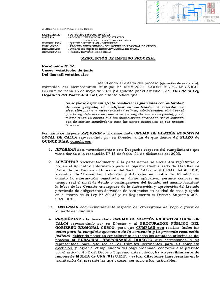 Res #14 | PDF | Ley Pública | Gobierno