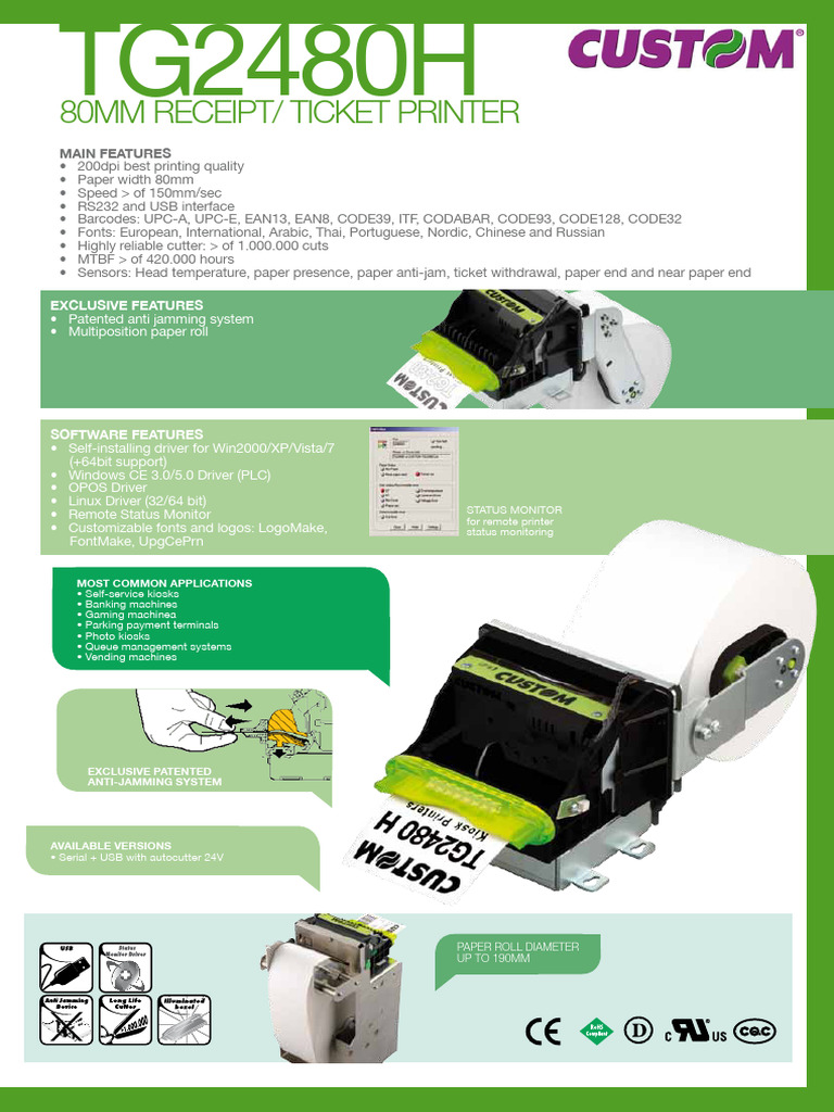 JCM Gen5 Thermal Printer Overview | PDF