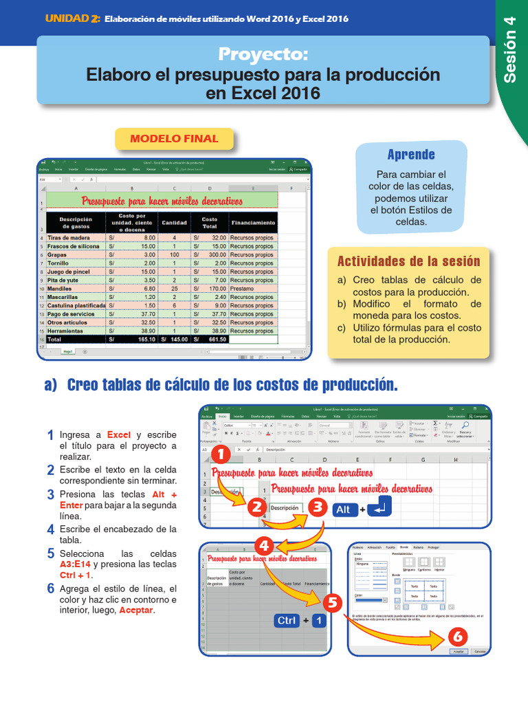Ept Computación 4° - Actividad Del Alumno 04 | PDF | Microsoft Excel ...