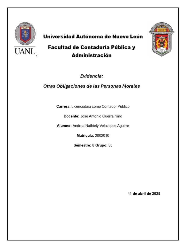 Obligaciones Fiscales de Personas Morales | PDF | Contabilidad ...