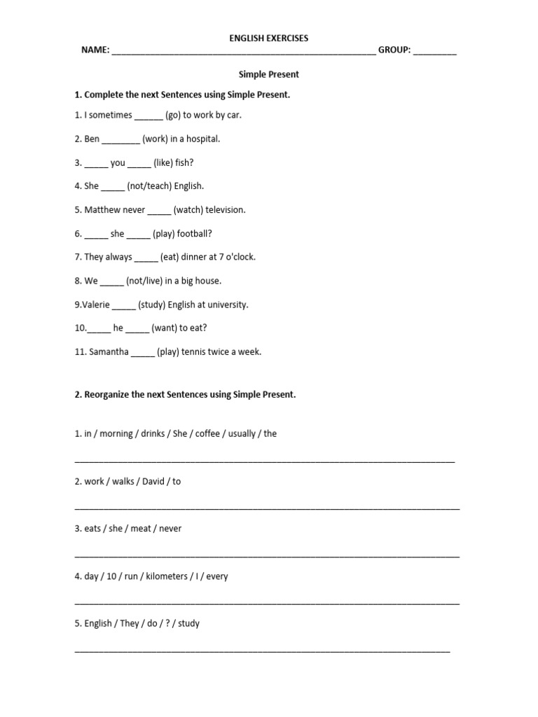 Simple Present - 020657 - 021425 | PDF | Linguistics | Grammar