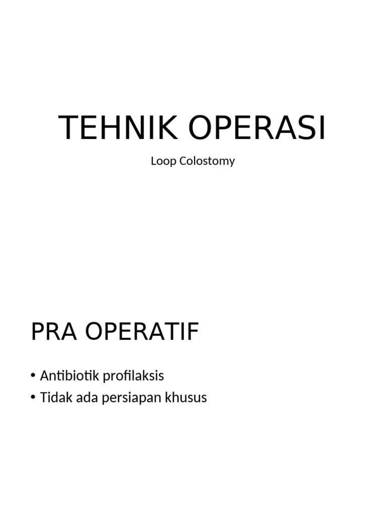 Loop Colostomy | PDF