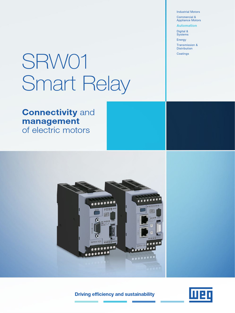 WEG SRW01 50022690 Brochure en | PDF | Electric Motor | Relay