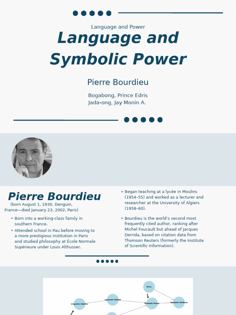 Bourdieu on Language and Symbolic Power | PDF | Market (Economics ...