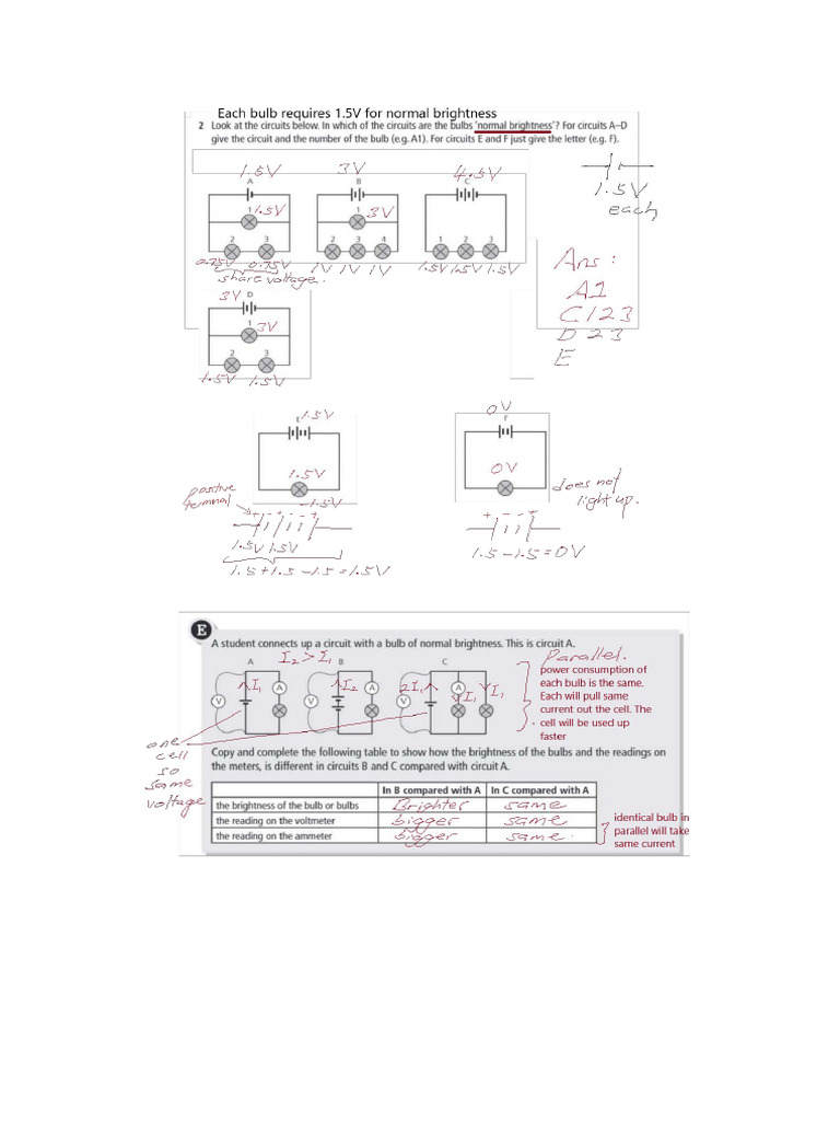 Yr8 Science 25.5.15 Discussion About Series and Parallel Circuit | PDF