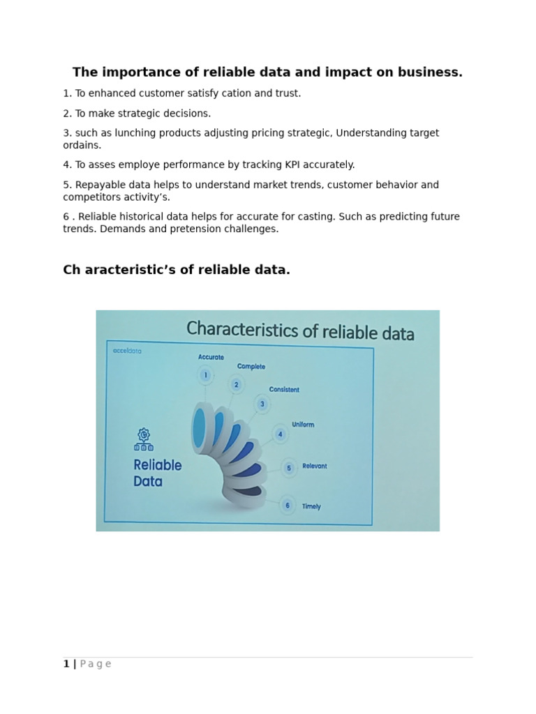 Impact of Reliable Data on Business Success | PDF | Product (Business ...