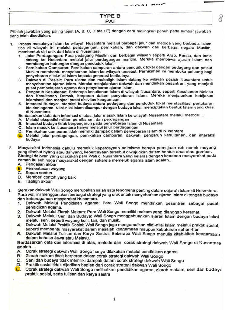 Soal Type B | PDF