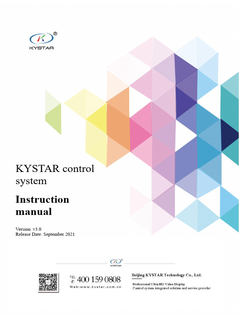 KYSTAR Control System Manual v3.0 | PDF | Pixel | Rgb Color Model