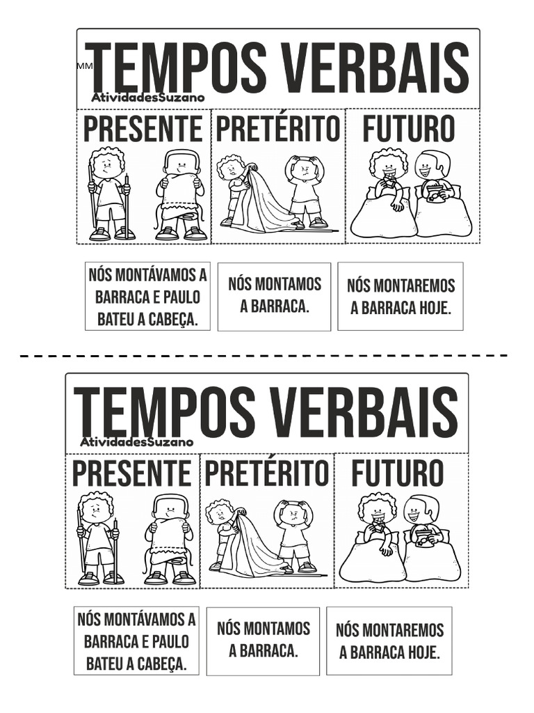 Atividade Interativa Tempos Verbais Atividades Suzano bvgnn9 | PDF