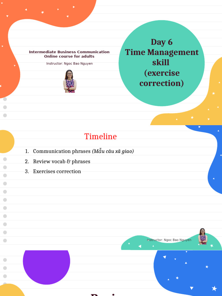 Inter Busi Com Course - Day 5 - Skill-Time Management (Correction) | PDF