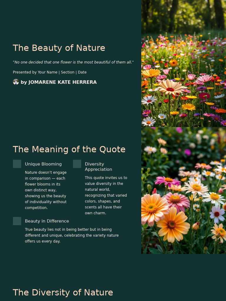 Embracing Nature's Unique Beauty | PDF