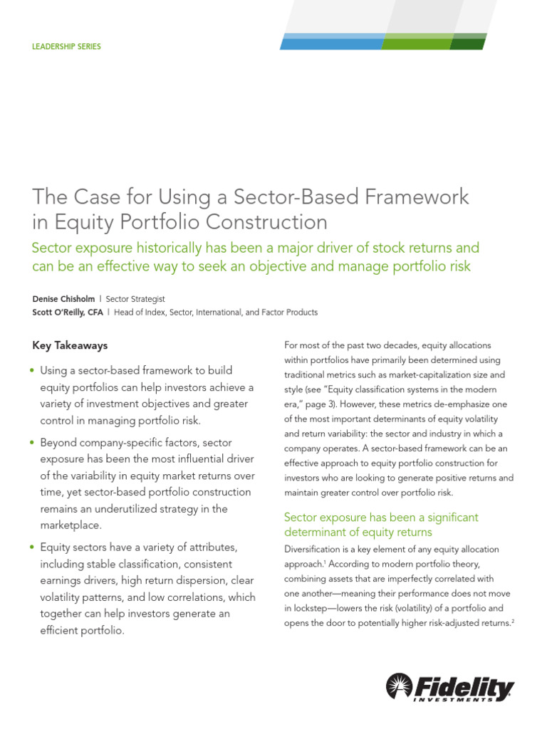 The Case Sector Based Framework | PDF | Financial Risk | Modern ...