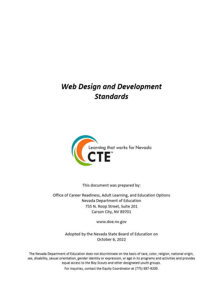 Nevada Web Design Standards 2022 | PDF | World Wide Web | Internet & Web
