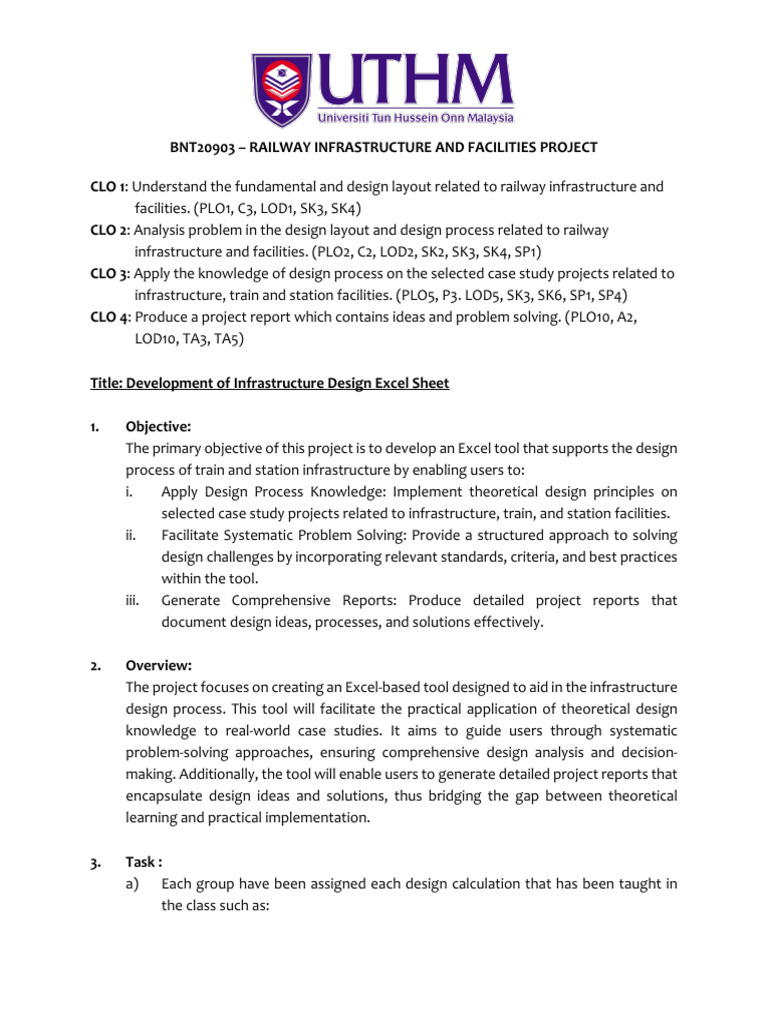 Railway Infrastructure Design Excel Tool | PDF | Microsoft Excel ...