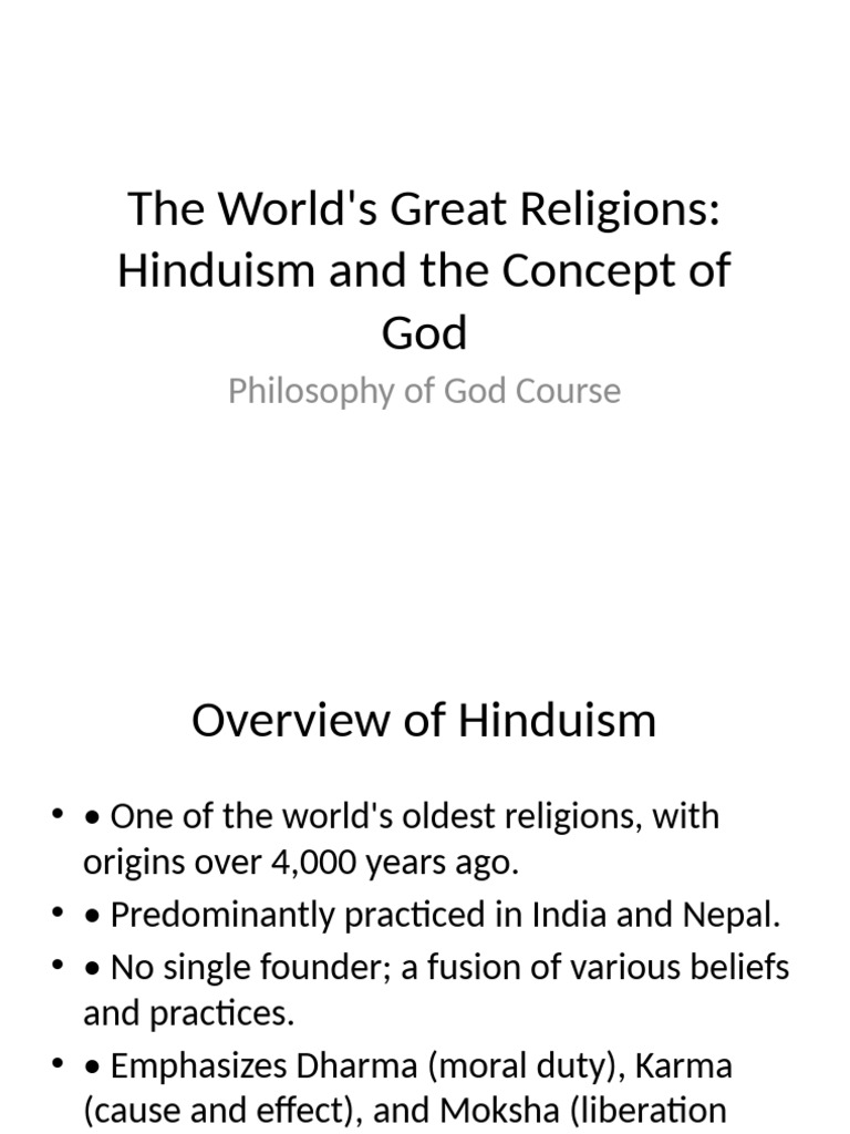 Hinduism Concept of God Presentation | PDF | Brahman | Vedanta