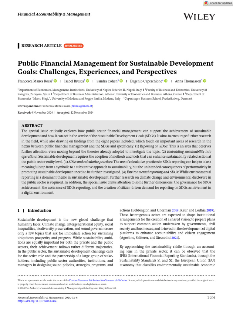 Sustainable Development Goals Challenges | PDF | Governance ...