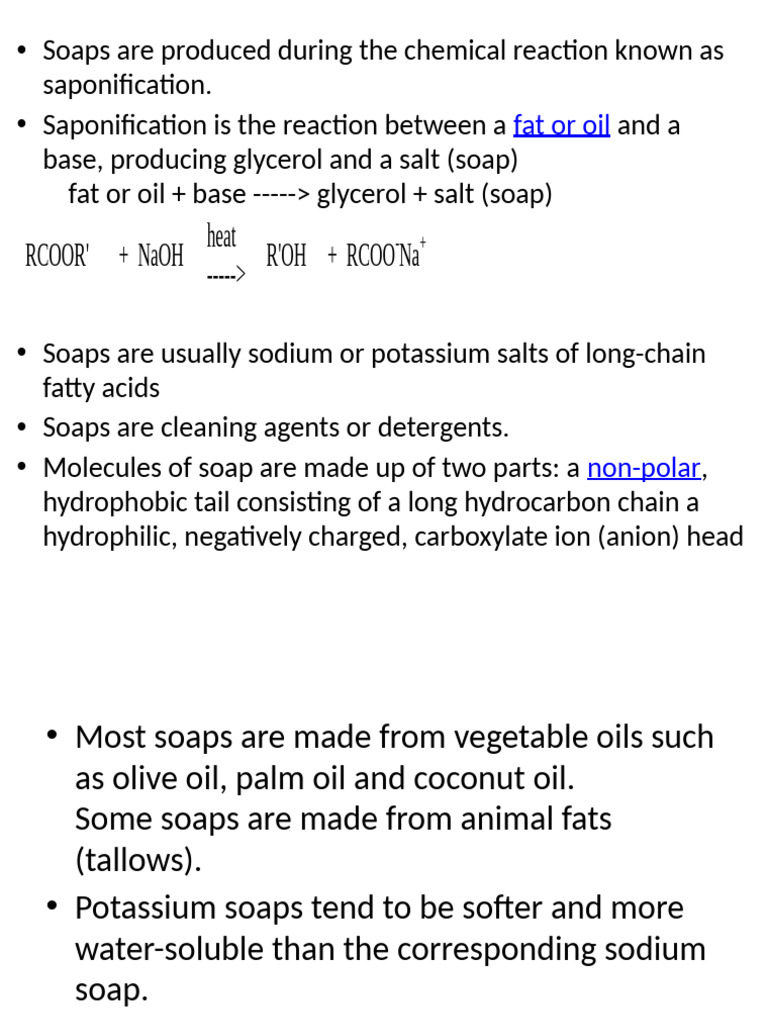 Soaps and Detergents | PDF | Detergent | Soap