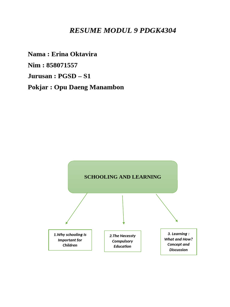 Resume Modul 9 PDGK4304 | PDF