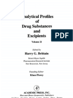 Analytical Profiles of Drug Substances and Excipients Vol 21 1992 ISBN 0122608216 9780122608216