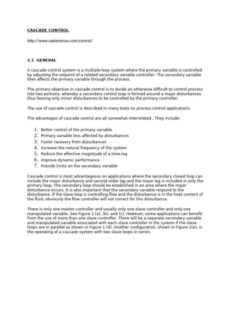 Understanding Cascade and Feedforward Control | PDF | Control Theory ...