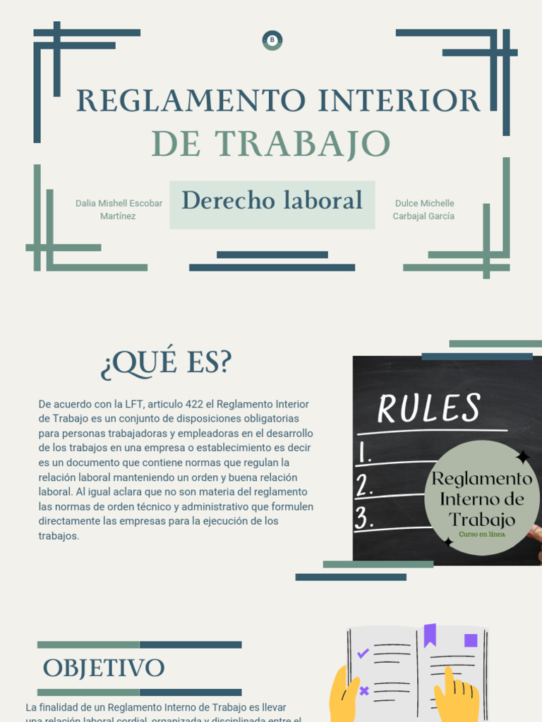 Reglamento Interior de Trabajo en México | PDF | Derecho laboral ...