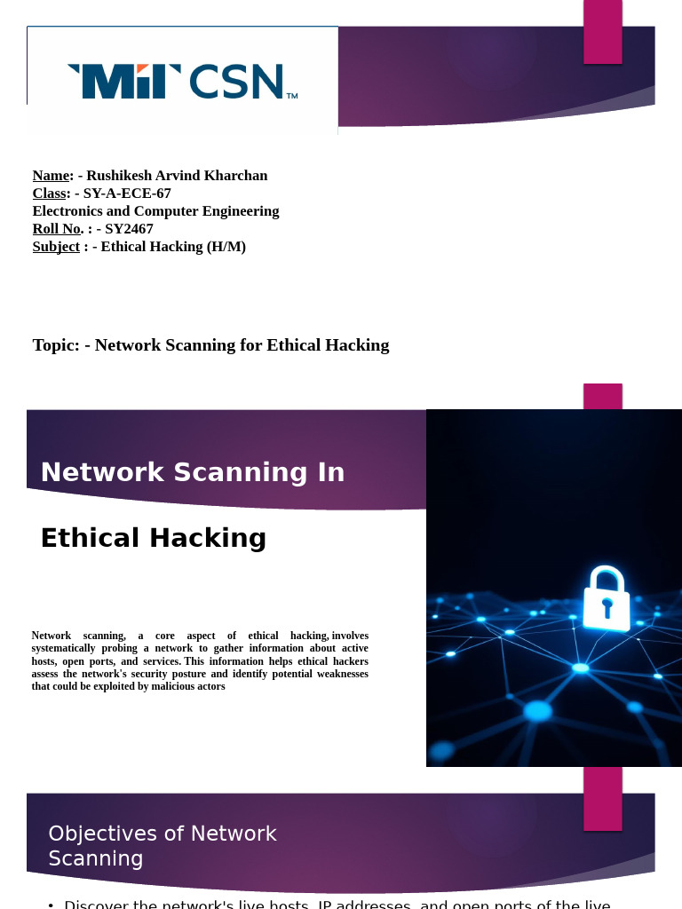 Network Scanning in Ethical Hacking | PDF | White Hat (Computer ...