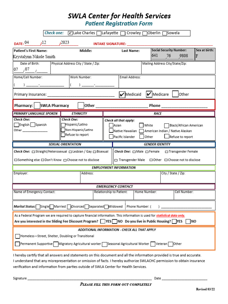Patient Registration Form Template | PDF | Informed Consent | Medical ...