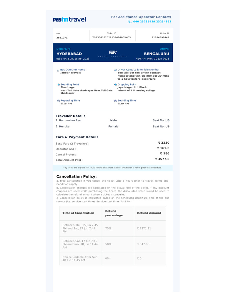 Hyderabad Bengaluru: Departure Arrival | PDF | Baggage | Transport