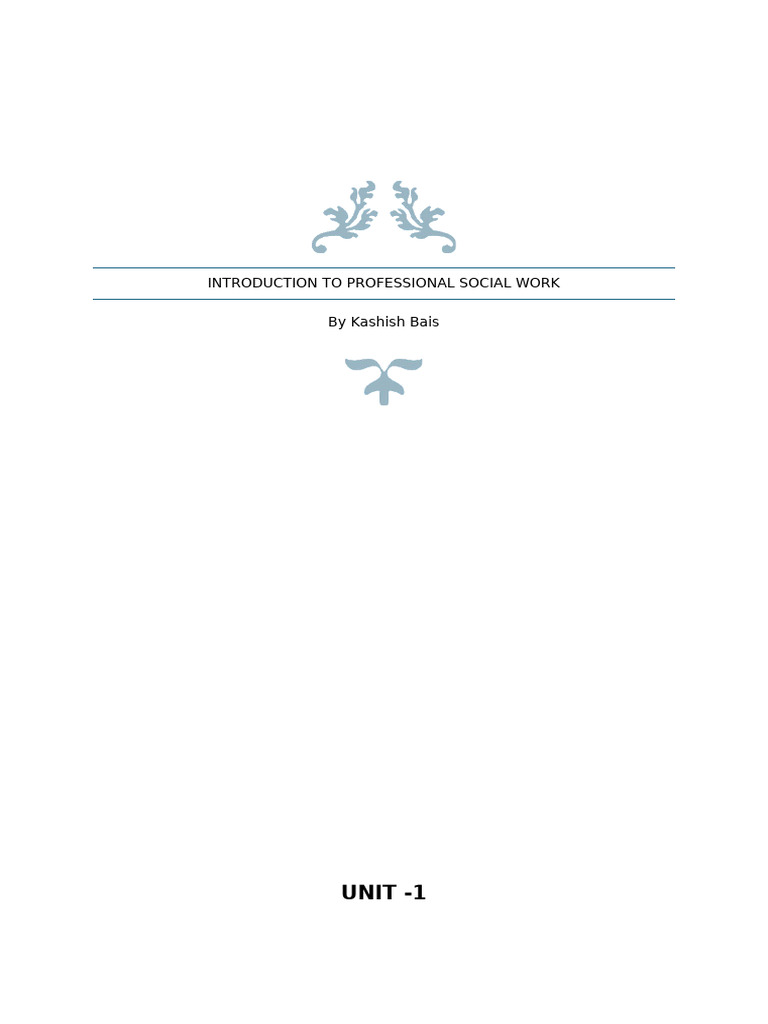 Profesional Social Work | PDF | Social Work | Well Being