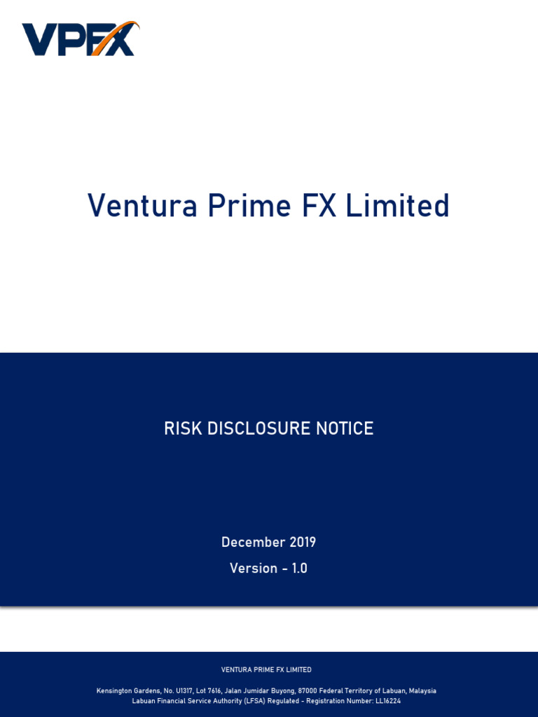 VPFX - Risk - Disclosure - Notice | PDF | Contract For Difference ...