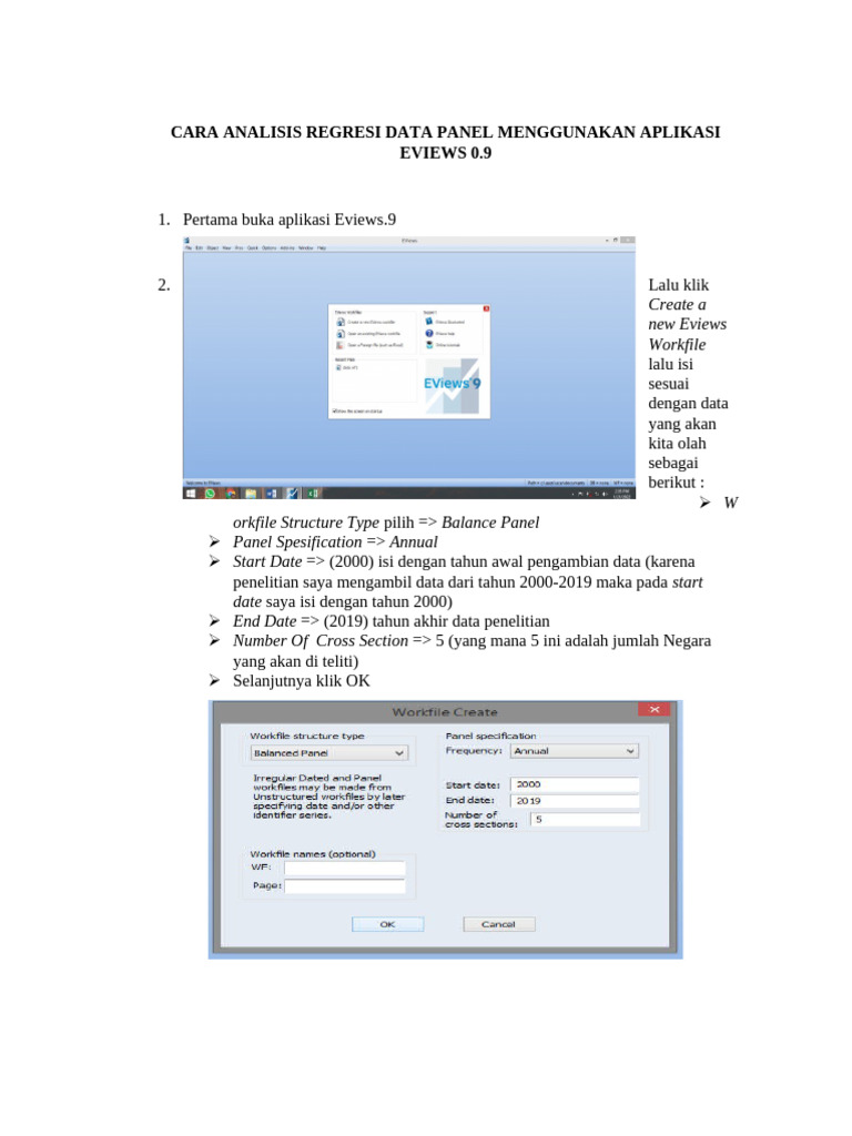 Analisis Regresi Data Panel Eviews 9 | PDF