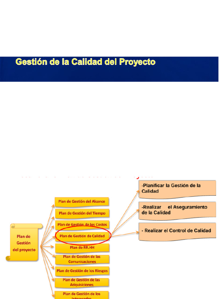 gestion de calidad del proyecto | PDF