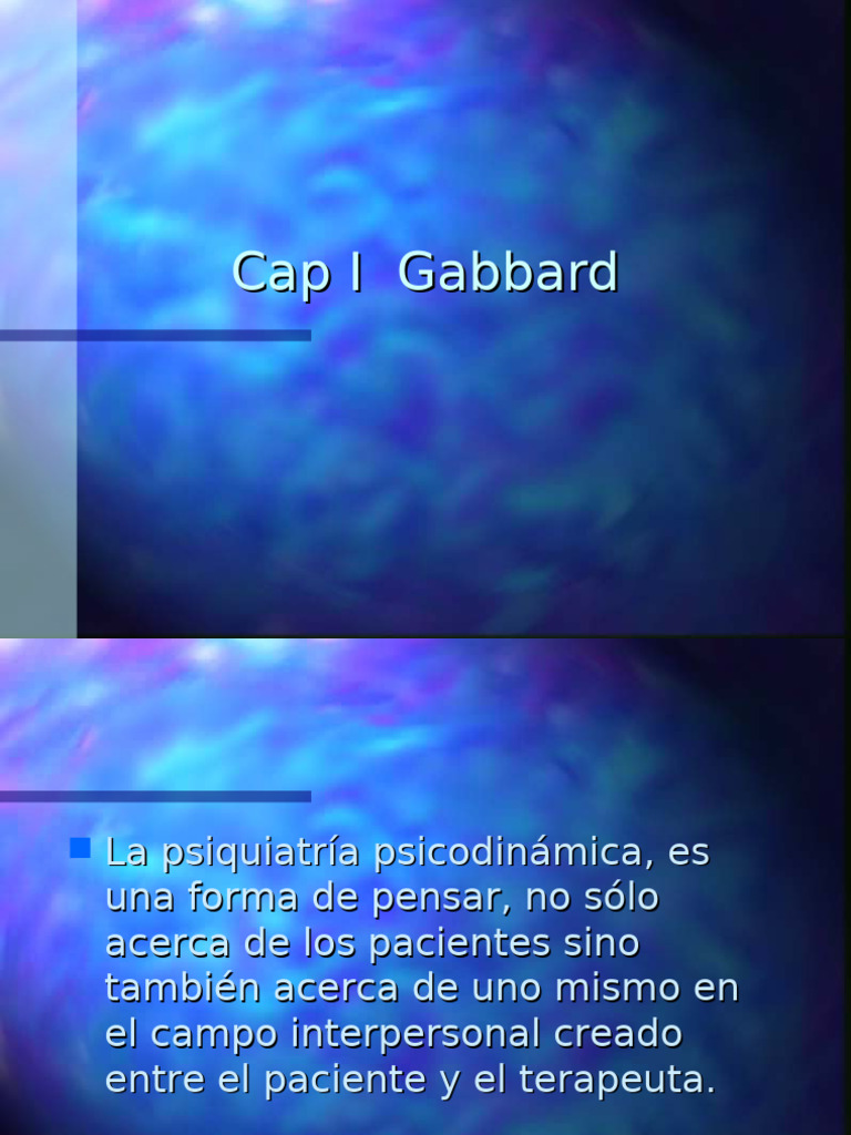 Gabbard 1 y 3 | PDF | Mente | Psiquiatría