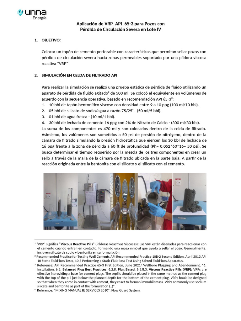 Aplicación Efectiva de VRP - API - 65-3 UNNA ENERGÍA - Rev 003 | PDF ...