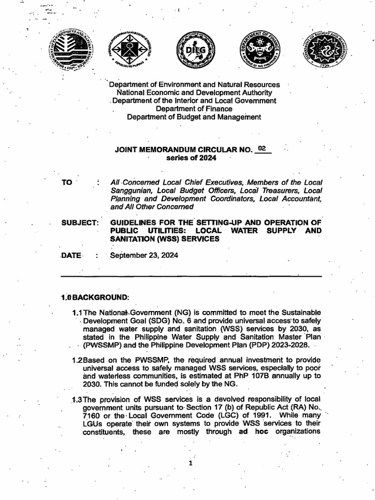 JMC Guidelines For The Setting Up and Operation of Public Utilities ...