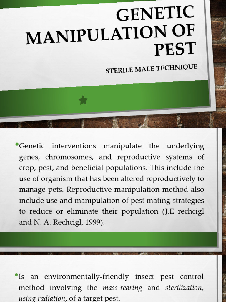 Sterile Insect Technique for Pest Control | PDF | Zoology | Reproduction