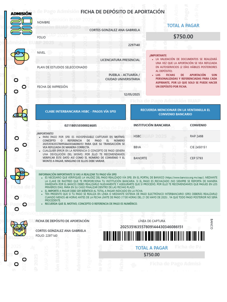 Instrucciones para Pago de Aportación | PDF | Bancos | Bancario